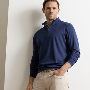 Peter Millar Blue Quarter-Zip Pullover Sz.XL